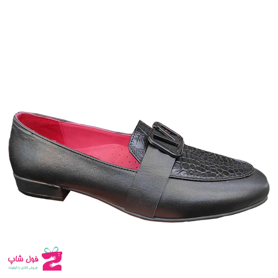 کفش کالج زنانه  چرم طبیعی تبریز کد 1619