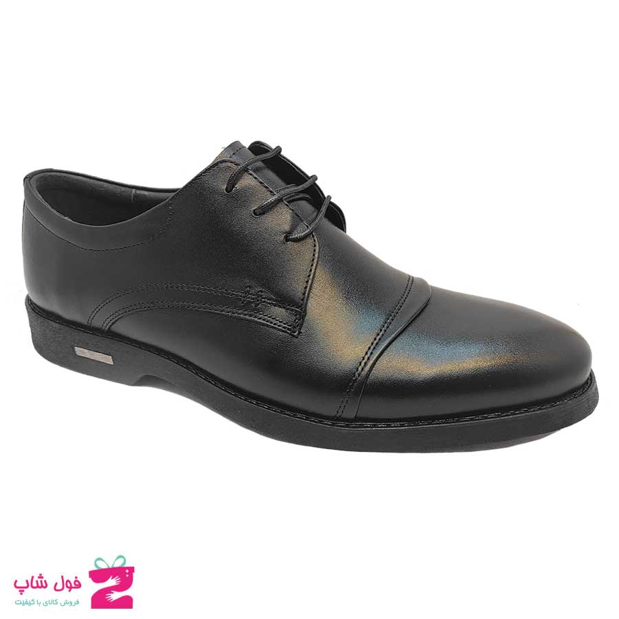 کفش مردانه مجلسی  بزرگ پا چرم طبیعی گاوی کد 2298