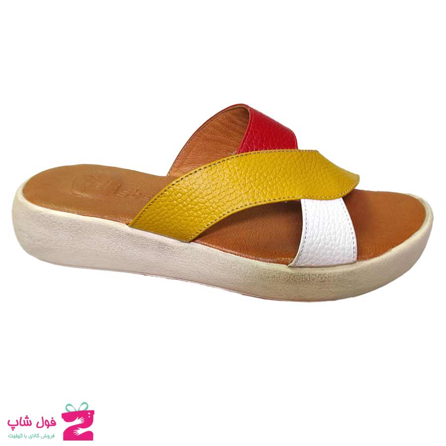 صندل طبی زنانه چرم طبیعی  گاوی تبریز کد 2777