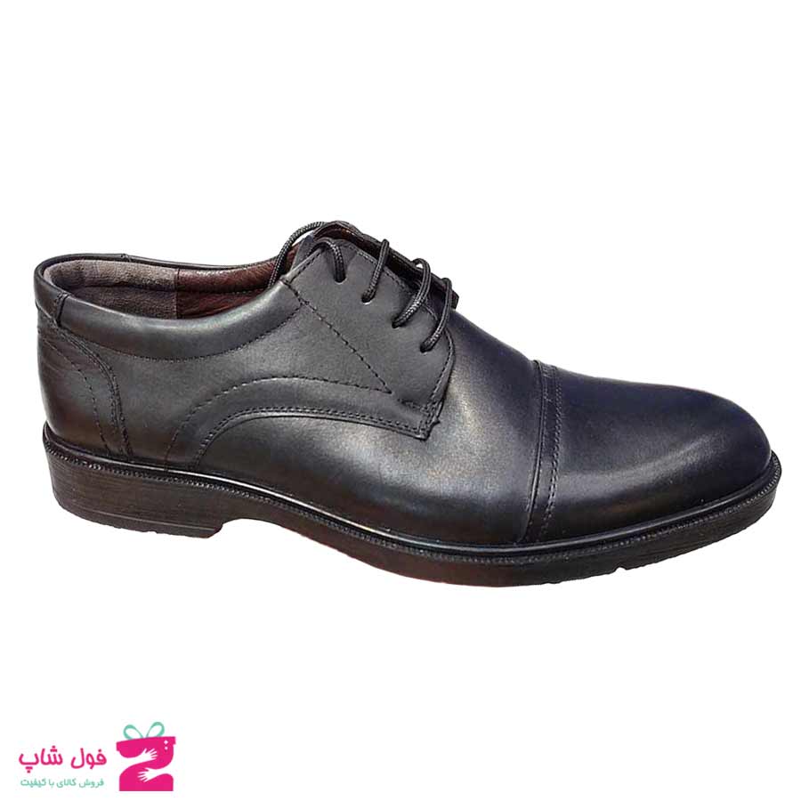 کفش مردانه مجلسی  بزرگ پا چرم طبیعی گاوی کد 2877