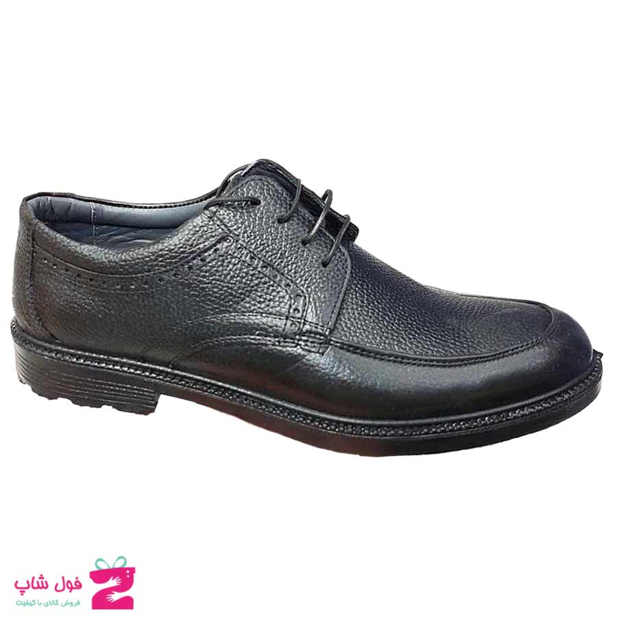 کفش مردانه مجلسی  بزرگ پا چرم طبیعی گاوی کد 2879