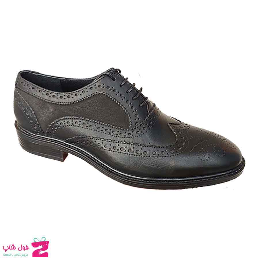 کفش مجلسی  مردانه چرم طبیعی گاوی کد 3024