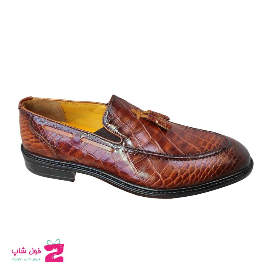 کفش مردانه مجلسی  چرم طبیعی گاوی  تبریز کد 1866