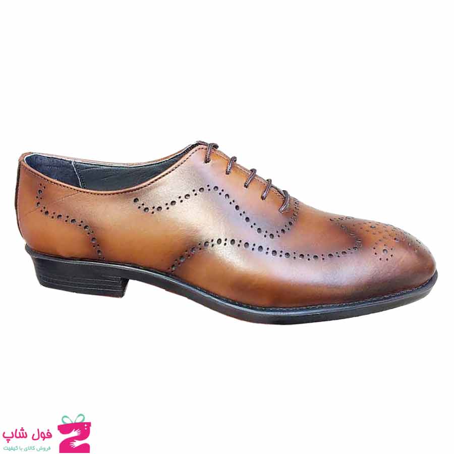 کفش مجلسی  مردانه چرم طبیعی گاوی کد 3125