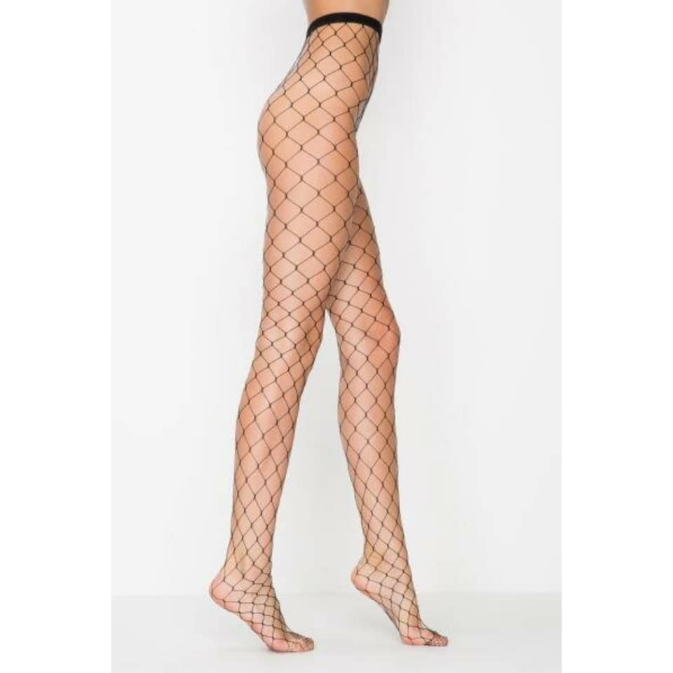 جوراب شلواری زنانه پنتی لانه زنبوری درشت طرحدار فیشنت