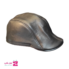 کلاه مردانه چرم طبیعی مدل باراتا کپی گوشدار کد 3399