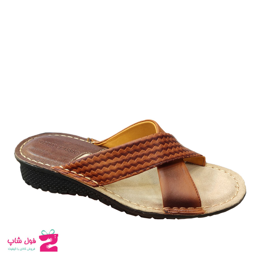 صندل طبی مردانه چرم طبیعی گاوی تبریز  کد 1708