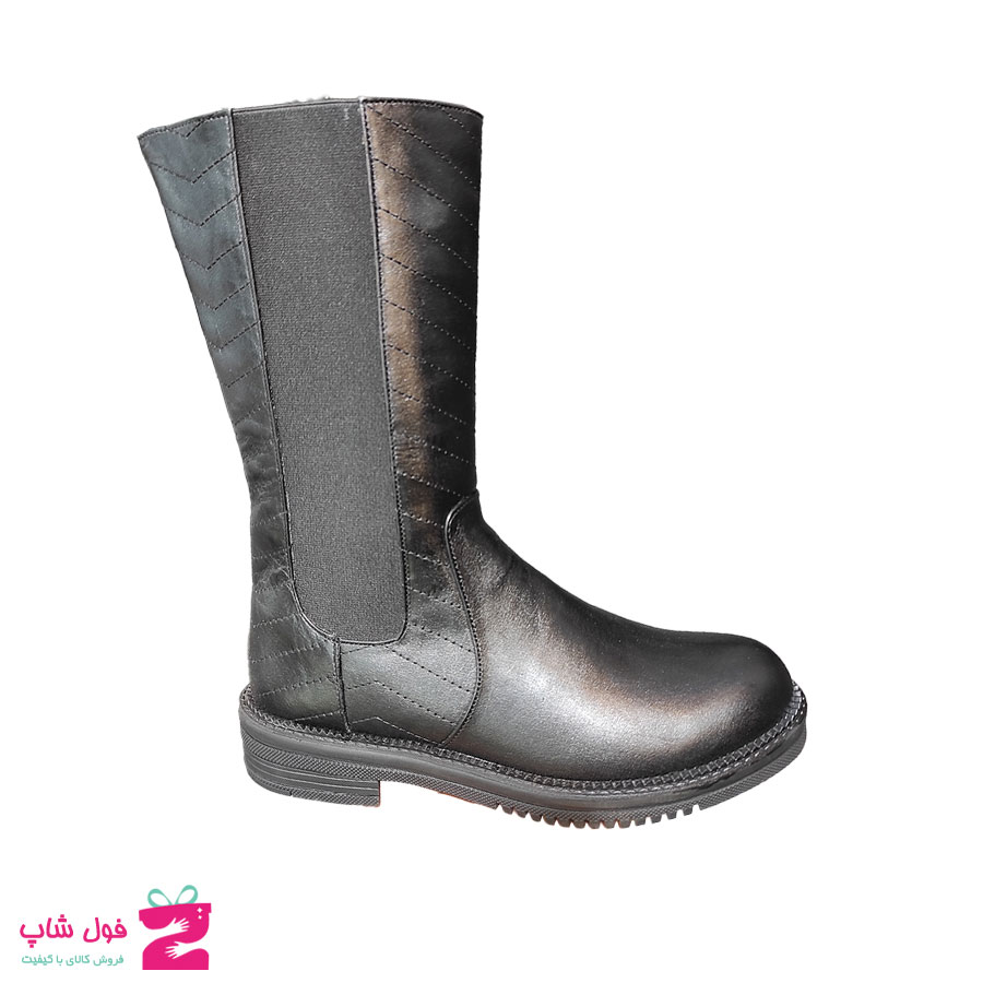 بوت زیر زانو زنانه چرم طبیعی تبریز کد 2160