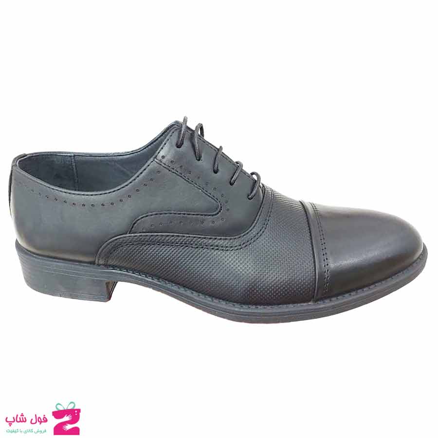 کفش مجلسی  مردانه چرم طبیعی گاوی کد 2956