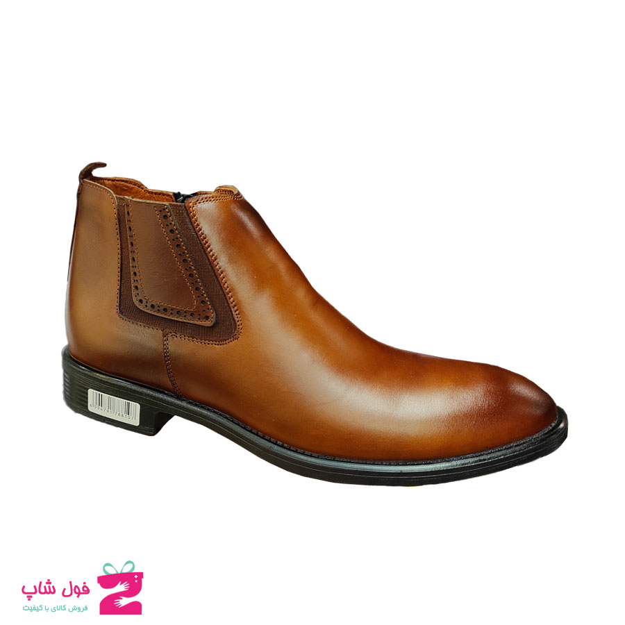 نیم بوت مجلسی مردانه چرم طبیعی تبریز کد 1764