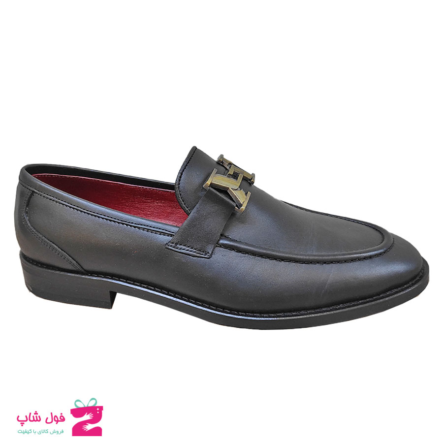 کفش کالج مردانه چرم طبیعی تبریز کد 2059