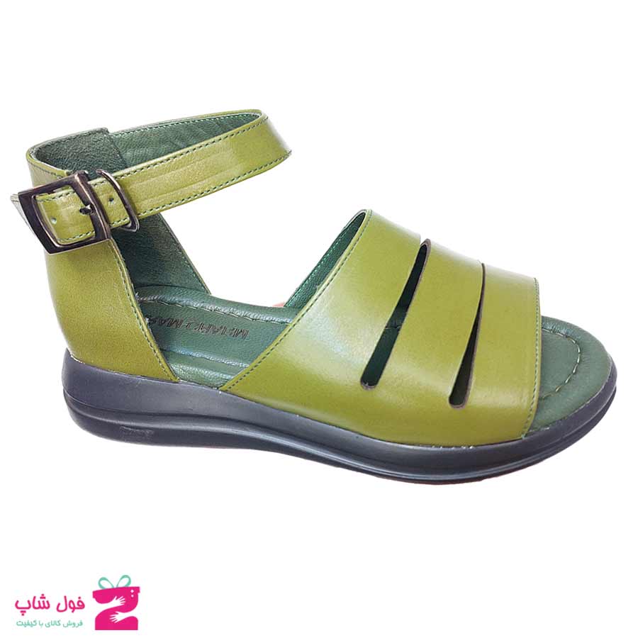 صندل زنانه چرم طبیعی  گاوی تبریز کد 2890