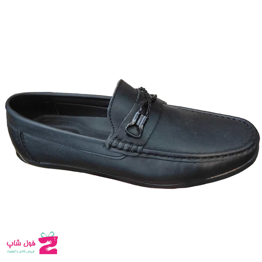 کفش کالج مردانه چرم طبیعی تبریز کد 2005