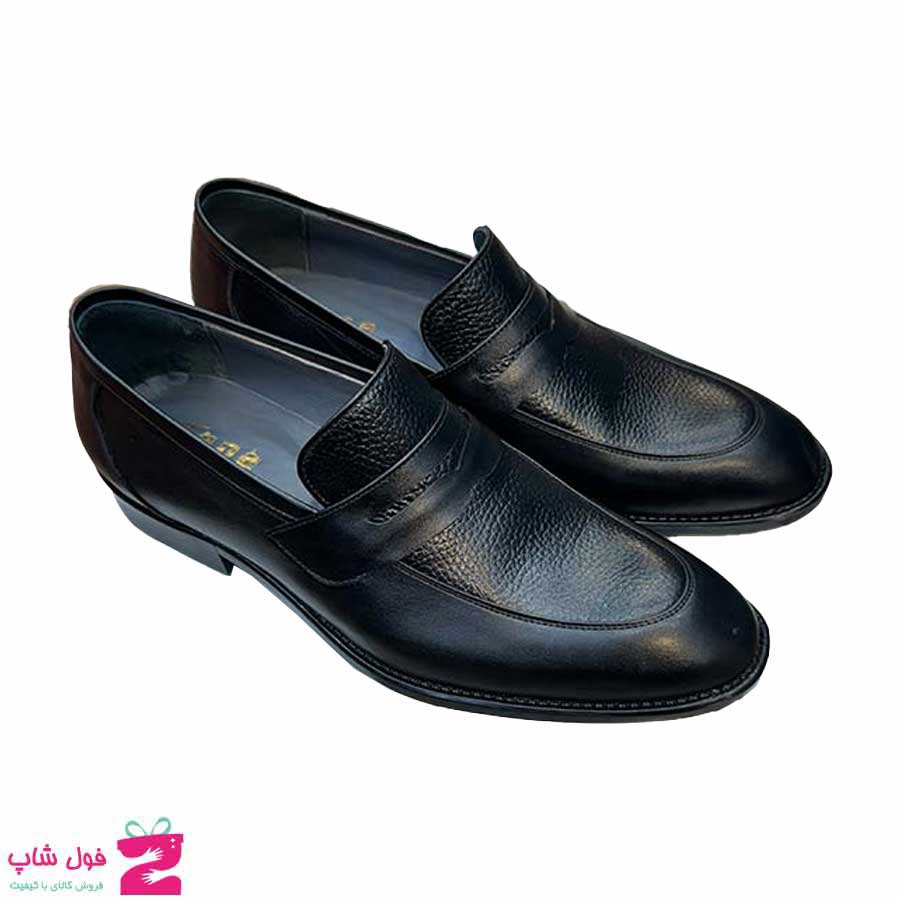 کفش مجلسی  مردانه چرم طبیعی گاوی کد 3166