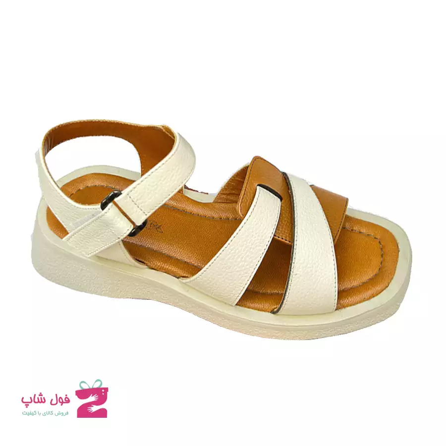 صندل پشت بند تابستانی زنانه چرم طبیعی  تبریز کد 3457