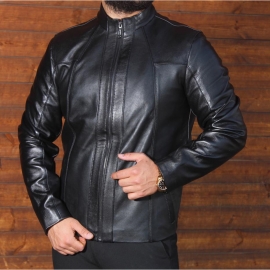 کاپشن مردانه چرم طبیعی تبریز کد 2175