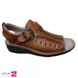 صندل تابستانی  طبی راحتی مردانه چرم طبیعی تبریز کد 2627
