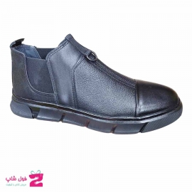 کفش اسپورت نیم ساق کشی مردانه چرم طبیعی تبریز کد 2786